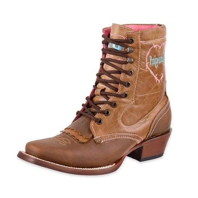 Botas Cortas de Cuero para Mujer en Horma Rodeo 2   - from alligatorwarehouse.com