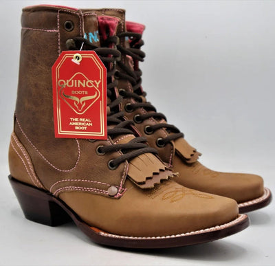 Botas Cortas de Cuero para Mujer en Horma Rodeo 1   - from alligatorwarehouse.com