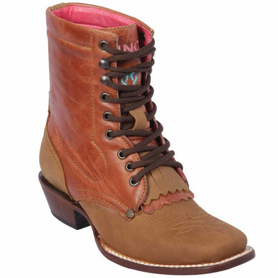 Botas Cortas de Cuero para Mujer en Horma Rodeo 1   - from alligatorwarehouse.com