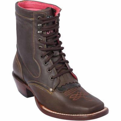 Botas Cortas de Cuero para Mujer en Horma Rodeo 1   - from alligatorwarehouse.com