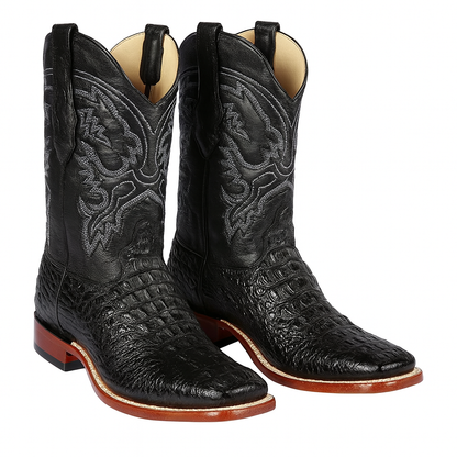 Botas Cuadrada de Cocodrilo Caiman Lomo