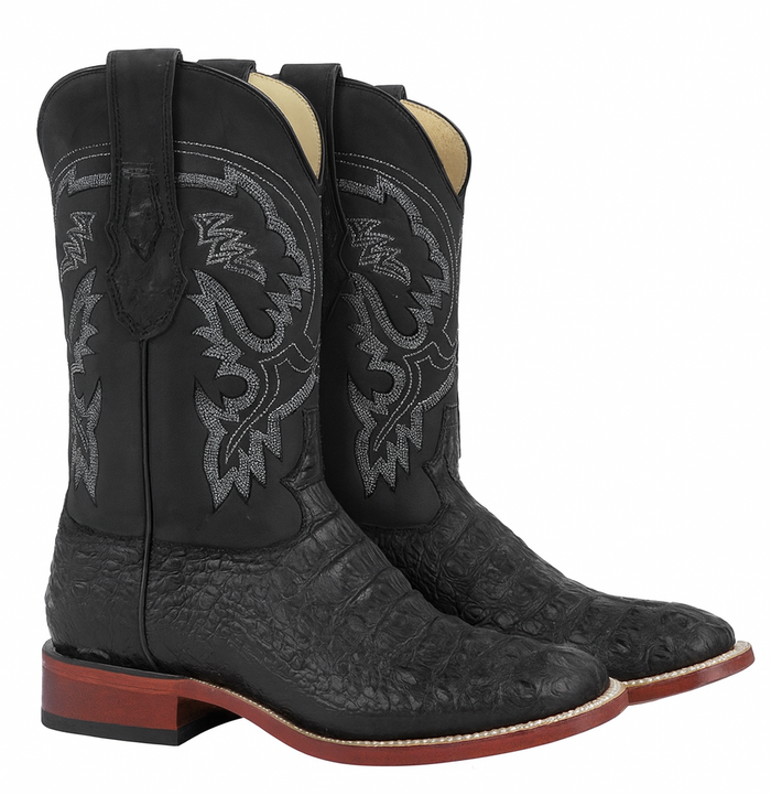 Botas Cuadrada de Cocodrilo Caiman Lomo Gasso