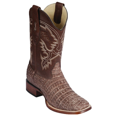 Botas Cuadrada de Cocodrilo Caiman Panza Sahara 2 LAB-8228232-060  - from alligatorwarehouse.com