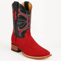 Botas de Cuero Gamuza Horma Rodeo Cuadrada