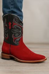 Botas de Cuero Gamuza Horma Rodeo Cuadrada
