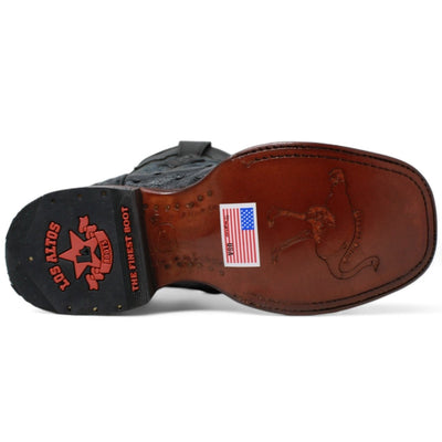 Botas de Avestruz Original en Punta Cuadrada para Dama LAB-3220305 6 LAB-3220305-050  - from alligatorwarehouse.com