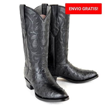 Botas de Avestruz Original Punta Redonda LAB-650305 1 LAB-650305-060  - from alligatorwarehouse.com