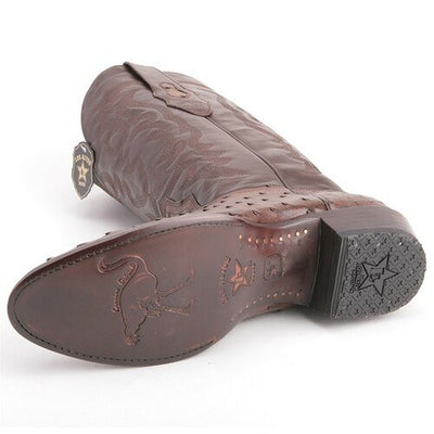 Botas de Avestruz Original Punta Redonda LAB-650307 5 LAB-650307-060  - from alligatorwarehouse.com