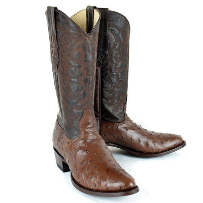 Botas de Avestruz Original Punta Redonda LAB-6503 4 LAB-650305-060  - from alligatorwarehouse.com
