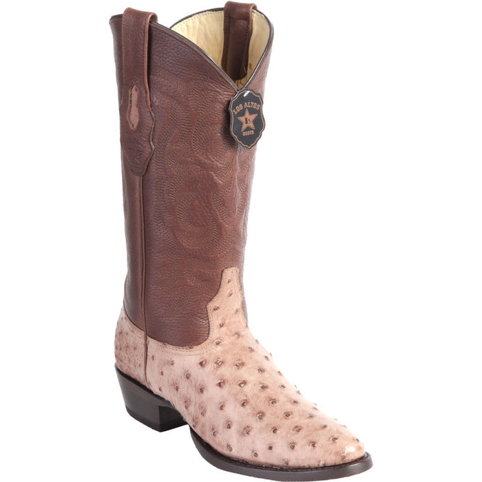 Botas de Avestruz Original Punta Redonda LAB-6503 - Los Altos Boots