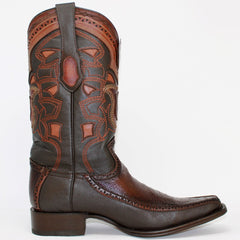 Botas de Pata de Avestruz Original con Venado Horma Europea LAB-76F0516
