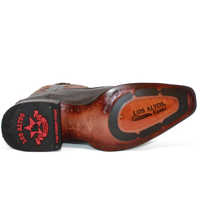 Botas de Pata de Avestruz Original con Venado Horma Europea LAB-76F0516 6 LAB-76F0516-060  - from alligatorwarehouse.com