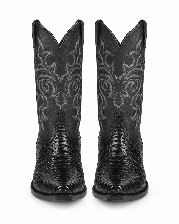 Botas de Avestruz Pata Horma Punta Recortada