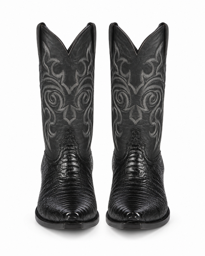 Botas de Avestruz Pata Horma Punta Recortada