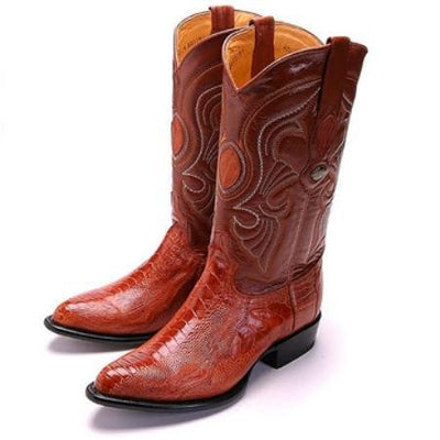 Botas de Avestruz Pata Punta Redonda LAB-650503 3 LAB-650503-060  - from alligatorwarehouse.com