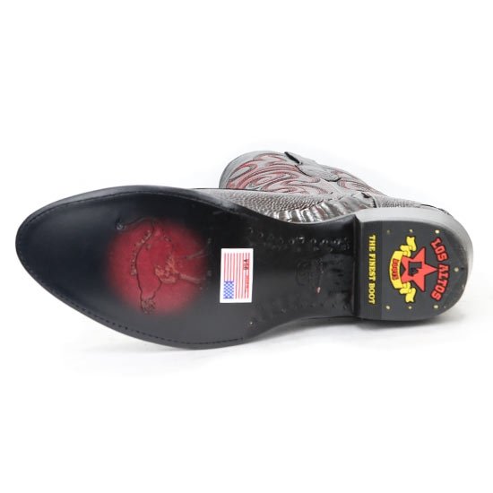 Botas de Avestruz Pata Punta Redonda LAB-650518 5 LAB-650518-060  - from alligatorwarehouse.com
