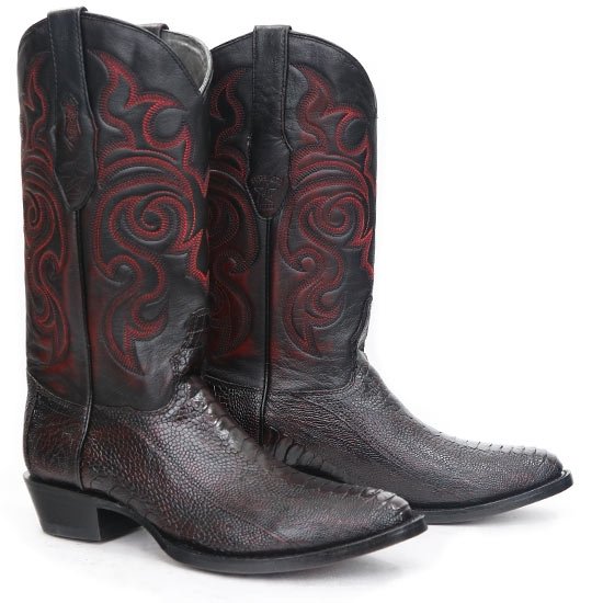 Botas de Avestruz Pata Punta Redonda LAB-650518 2 LAB-650518-060  - from alligatorwarehouse.com