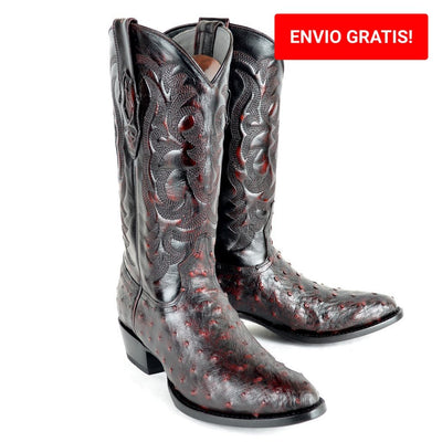 Botas de Avestruz Punta Redonda LAB-650318 1 LAB-650318-060  - from alligatorwarehouse.com