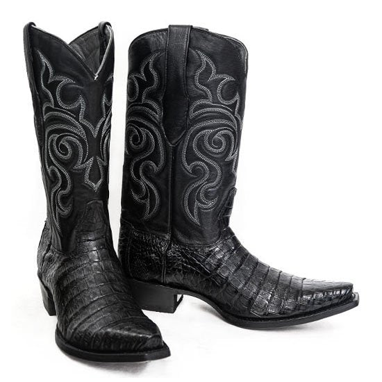 Botas de Cocodrilo Caiman Panza Punta Recortada LAB-948205
