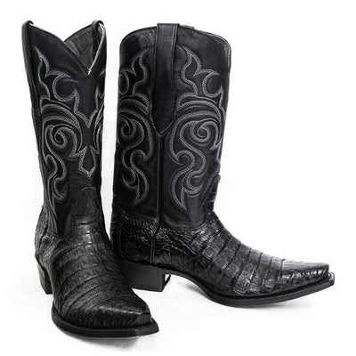 Botas de Cocodrilo Caiman Panza Punta Recortada LAB-948205 2 LAB-948205-060  - from alligatorwarehouse.com