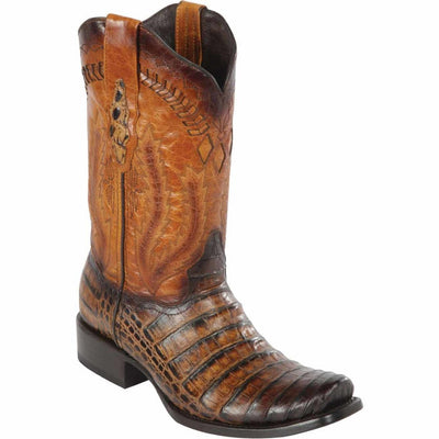 Botas de Cocodrilo Grabado Horma Dubai Cuadrada Color Miel 1   - from alligatorwarehouse.com