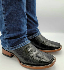 Botas de Cocodrilo Grabado Horma Rodeo Cuadrada