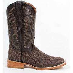 Botas de Cocodrilo Grabado Horma Rodeo Cuadrada