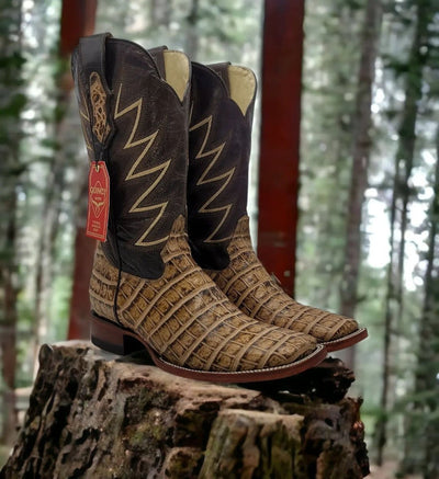 Botas de Cocodrilo Grabado Horma Rodeo Cuadrada 2   - from alligatorwarehouse.com