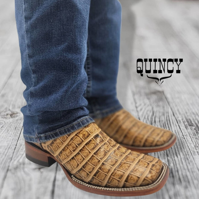 Botas de Cocodrilo Grabado Horma Rodeo Cuadrada