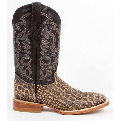 Botas de Cocodrilo Grabado Horma Rodeo Cuadrada