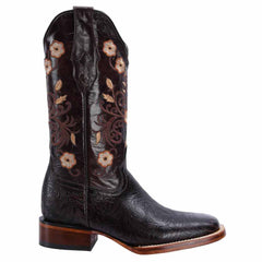 Botas de Cuero Cincelado Horma Rodeo para Mujer Color Cafe JB-16-09CAF