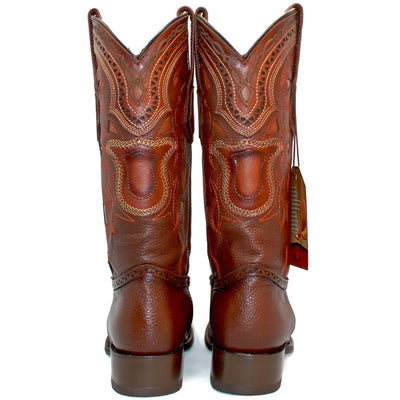 Botas de Cuero Original Punta Europea Color Cafe 5 LAB-762716-060  - from alligatorwarehouse.com