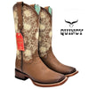 Botas de Cuero con Flores para Mujer en Horma Rodeo 11   - from alligatorwarehouse.com