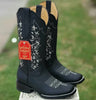 Botas de Cuero con Flores para Mujer en Horma Rodeo 3   - from alligatorwarehouse.com