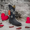 Botas de Cuero con Flores para Mujer en Horma Rodeo 3   - from alligatorwarehouse.com