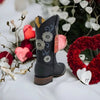 Botas de Cuero con Flores para Mujer en Horma Rodeo 2   - from alligatorwarehouse.com