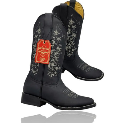 Botas de Cuero con Flores para Mujer en Horma Rodeo 2   - from alligatorwarehouse.com