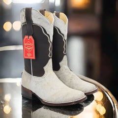 Botas de Cuero con Pelo de Vaca para Mujer en Horma Rodeo