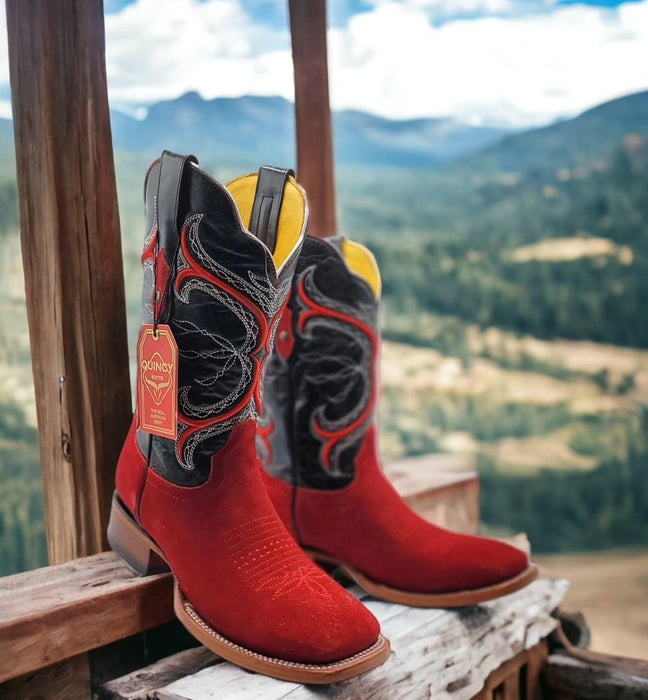 Botas de Cuero Gamuza Horma Rodeo Cuadrada 4   - from alligatorwarehouse.com