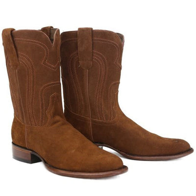 Botas de Cuero Gamuza Original en Horma Roper Color Cognac LAB-696603 2 LAB-696605.060  - from alligatorwarehouse.com