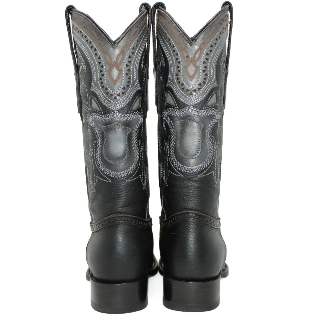 Botas de Cuero Grisly Original Horma Europea Cuadrada Negro LAB-762705