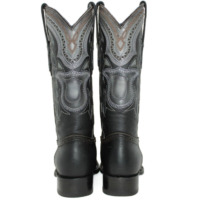 Botas de Cuero Grisly Original Horma Europea Cuadrada Negro LAB-762705