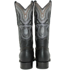 Botas de Cuero Grisly Original Horma Europea Cuadrada Negro LAB-762705