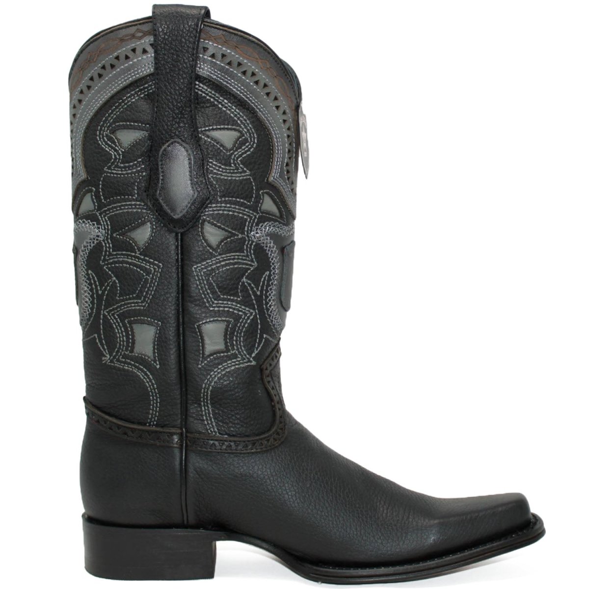 Botas de Cuero Grisly Original Horma Europea Cuadrada Negro LAB-762705