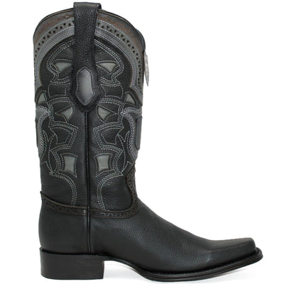 Botas de Cuero Grisly Original Horma Europea Cuadrada Negro LAB-762705 2 LAB-762705-060  - from alligatorwarehouse.com