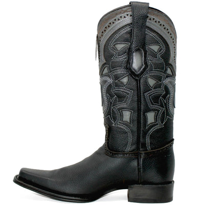 Botas de Cuero Grisly Original Horma Europea Cuadrada Negro LAB-762705 4 LAB-762705-060  - from alligatorwarehouse.com
