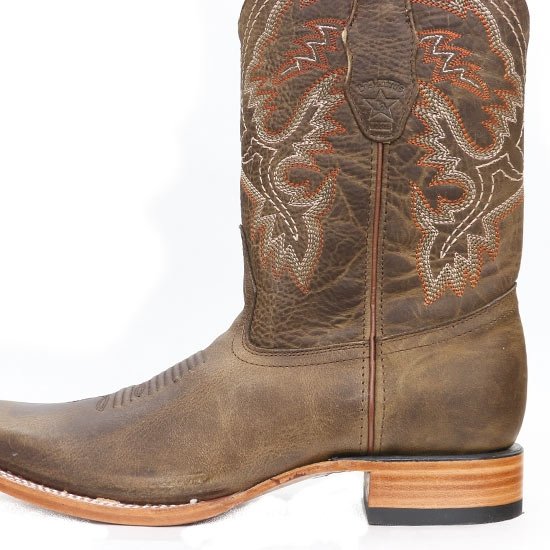 Botas de Cuero Horma Rodeo Cuadrada Color Miel LAB-8129951 3 LAB-8129951-060  - from alligatorwarehouse.com