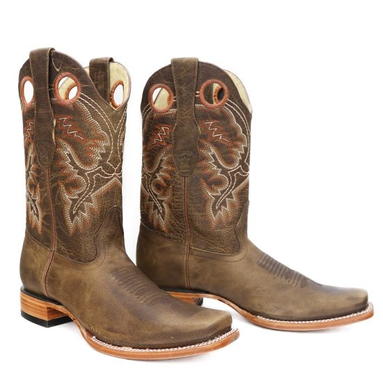 Botas de Cuero Horma Rodeo Cuadrada Color Miel LAB-8129951 2 LAB-8129951-060  - from alligatorwarehouse.com