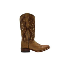 Botas de Cuero Horma Rodeo para Mujer Color Miel JB-RCANTONIA