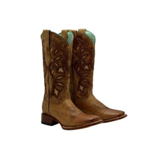 Botas de Cuero Horma Rodeo para Mujer Color Miel JB-RCANTONIA